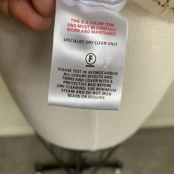 Luxury Embellished Net top XS tiny glass and crystal beads on a mesh fab… - Picture 5 of 5